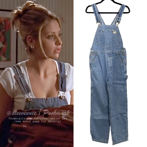 Vintage 90s Guess Denim Overalls ALT ASO Buffy Summers - Picture 2 of 11